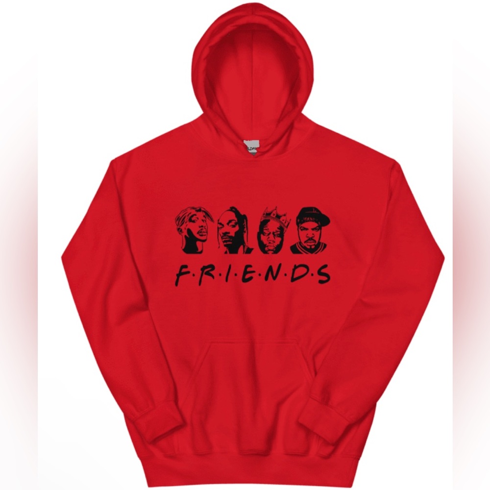 Cre8tive Concepts Boutique’s Unisex Graphic CUSTOM Designed "FRIENDS" Hoodie-RED